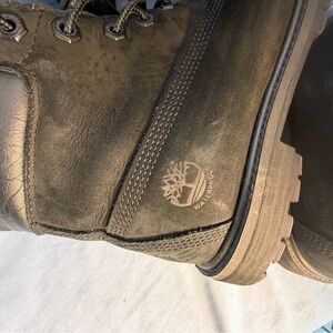 Timberland Men's Black Leather Lace-Up Work Boot